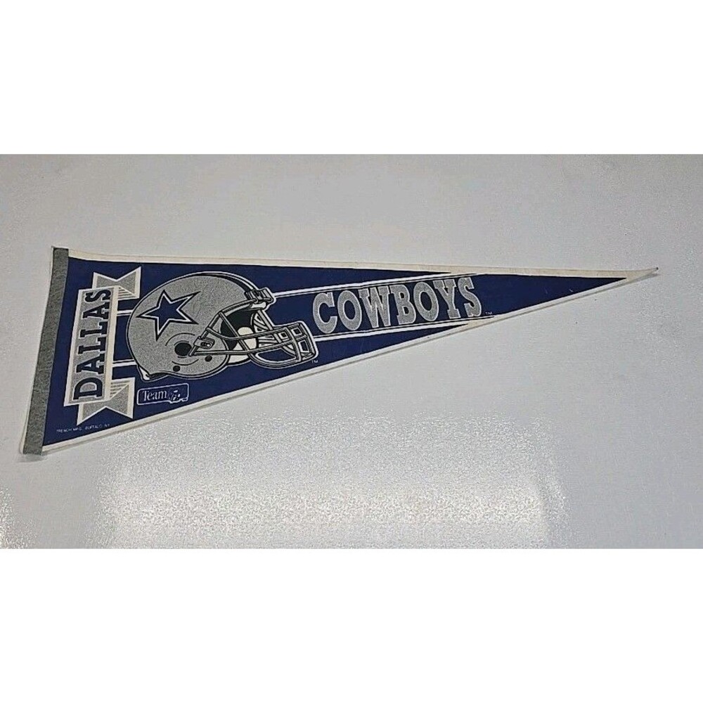 Vintage 1990's Dallas Cowboys NFL Football Felt Pennant Trench Buffalo NY *READ*